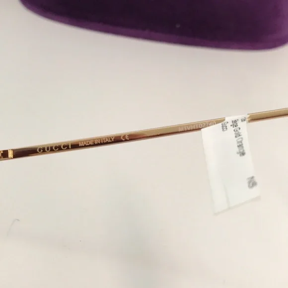 Gucci GG0540S 004 Beige Oversized Shield Sunglasses Orange Mirror - Picture 13 of 14